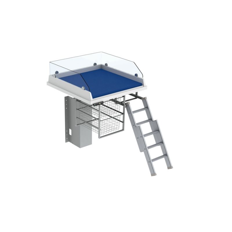 Table à langer pour handicapé - Granberg - électrique - modèle 335-080-112 - 80x80 cm avec matelas et rebords 20 cm_0