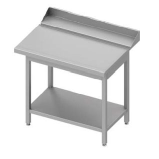 Table de sortie en inox à droite avec étagère - pour lave-vaisselle STALGAST 1400x750x880 mm - à monter - 9310047140_0
