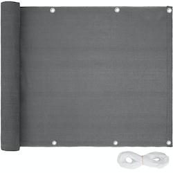 Tectake Canisse pour balcon avec oeillets en métal renforcé, version 2 - gris, 90 cm - gris plastique 402882_0