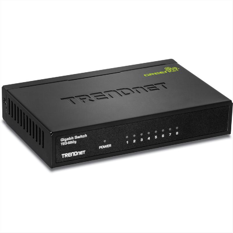 TRENDnet TEG-S82g - Switch GREENnet Gigabit à 8 ports - Métallique, Plug and Play, 16 Gb/s, Économies d'énergie 70%_0