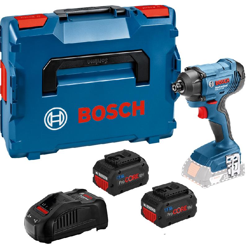 Visseuse à chocs 18v  gdr 18v-160 + 2 batteries procore 5,5 ah + chargeur + coffret l-boxx - BOSCH - 06019g5106 - 767651_0