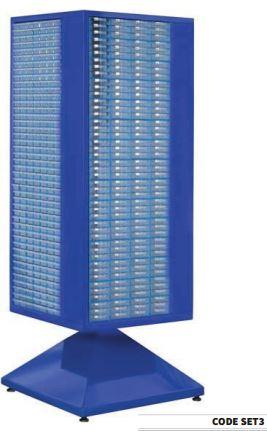 Armoire métallique rotative à tiroirs - Code SET3 - Dimensions 1620x600x600mm_0