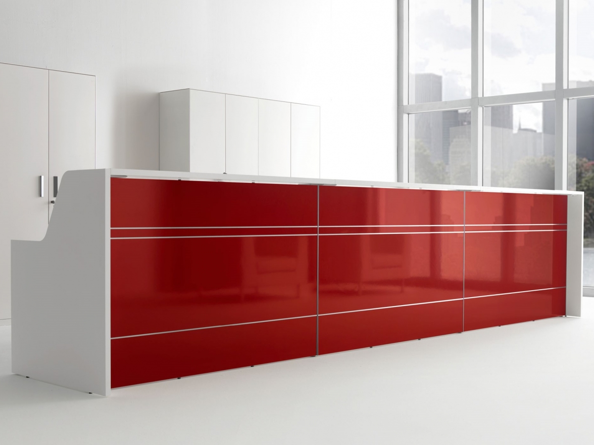 Banque d'accueil d'angle modulaire, idéale pour les espaces d'accueil professionnels - QUADRA_0