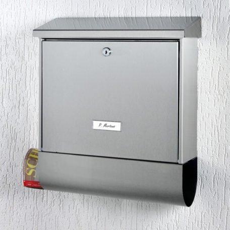 Boîte aux lettres en acier inoxydable Inox-Star 4730 Ni - avec porte-journaux et conforme EN 13724_0