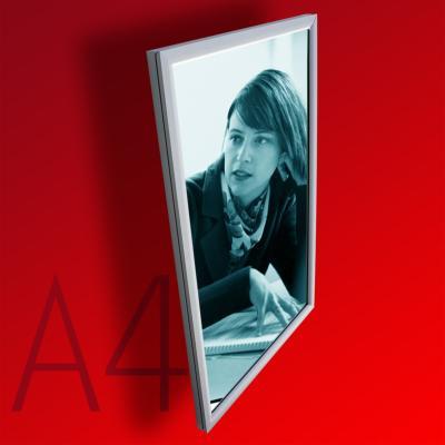 Caisson lumineux LED Lucentis - Format standard A4 (210x297 mm) - Simple face avec cadre clic anodisé_0