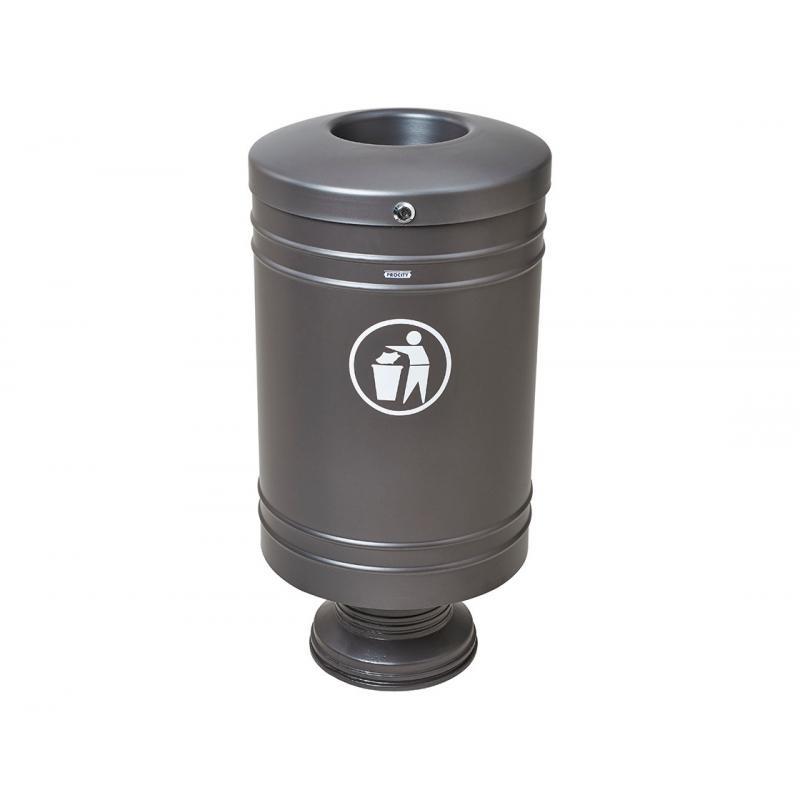 Poubelle publique Gascogne - Aluminium et acier - 60 litres_0