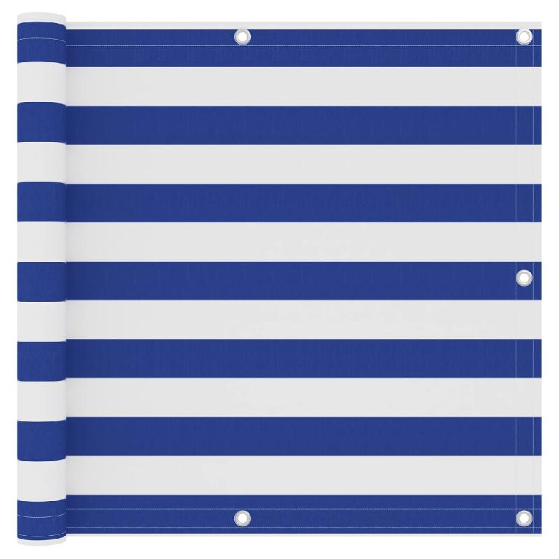 ÉCRAN DE BALCON 90 X 500 CM TISSU OXFORD BLANC ET BLEU 02_0010072_0