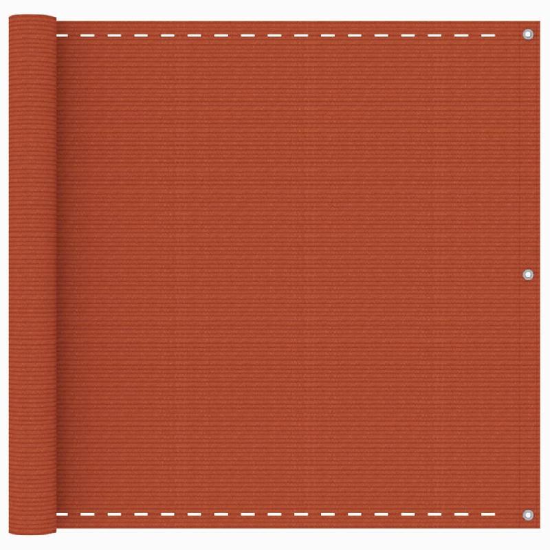 ÉCRAN DE BALCON BRISE PARE VUE PROTECTION CONFIDENTIALITÉ 90 X 400 CM PEHD ORANGE 02_0010305_0