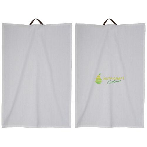 Ensemble de 2 torchons de cuisine en coton Longwood - 40x60 cm avec attache en simili cuir et pochette cadeau Seasons_0