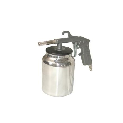Pistolet de sablage - Lacme - à air comprimé avec godet aluminium 1L et buse réglable Ø6 mm - 331100_0