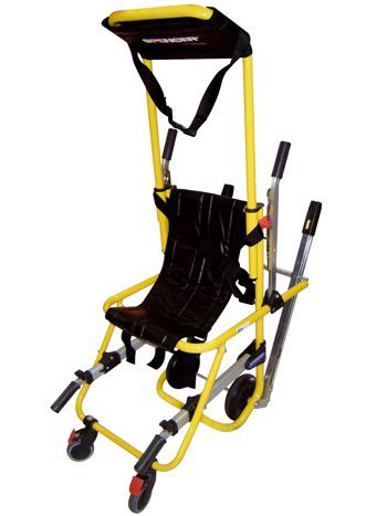 Matériel de secourisme - France Neir - Chaise d'évacuation avec 2 sangles, largeur 55 cm, aluminium chromé_0