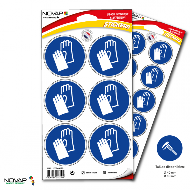 Planches de 10 panneaux adhésifs ronds diamètre 40 mm obligations - PADRPN-NV01/OGT_0
