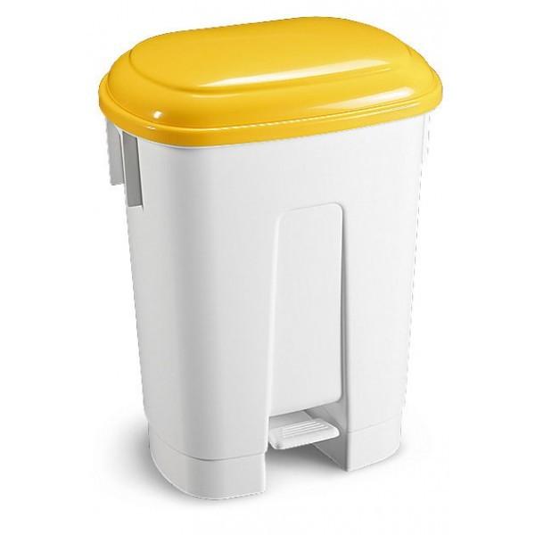 Poubelle à pédale SIRIUS 60 Litres Jaune - Normes H.A.C.C.P - Marque FILMOP_0