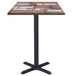 Restootab - Mange-debout 60x60cm - modèle Dina bois redden wood - marron TB-DINFF-6060S-RED.WO_0