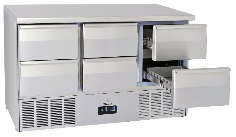 Saladette 6 tiroirs gn 1/1 - 1365x700x880 mm - CSA6T_0