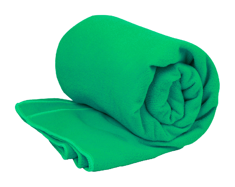 Serviette microfibre en polyester RPET - grande taille - 310 g/m² - couleur verte_0