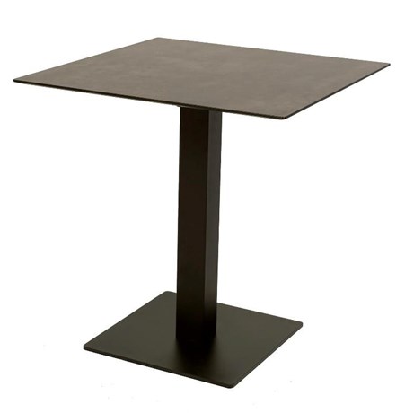 TABLE DE RESTAURANT AUSTRAL BÉTON ET NOIR 60 X 60 CM