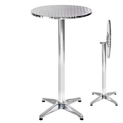 Tectake Mange debout aluminium Ø60cm - 6,5 cm -401491 - silver metal 401491_0