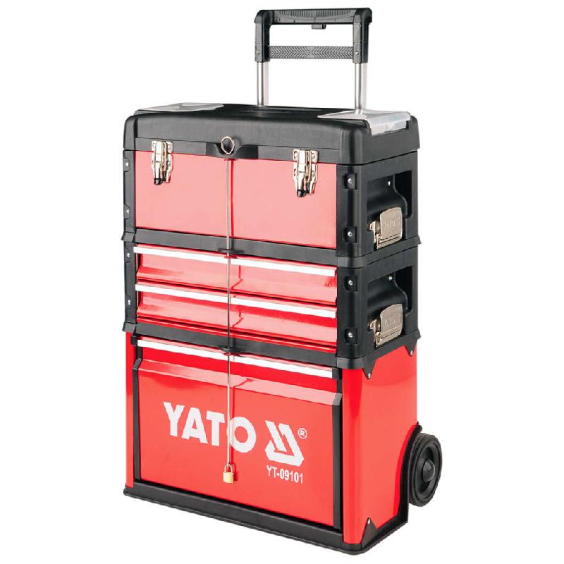 Yato chariot à boîtes à outils avec 3 tiroirs 52x32x72 cm 434404_0
