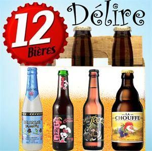 12 BIERES DELIRE : LEVRETTE, CHOUFFE, DELIRIUM, ..