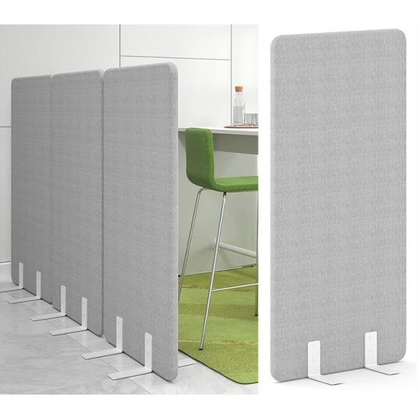 596444 - Cloison acoustique sur pieds - H159xL80 cm - Double face avec mousse acoustique et tissu non feu_0