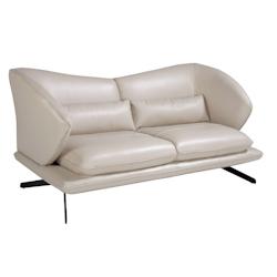 AC ANGEL CERDA Angel Cerdá Canapé 2 places en cuir gris taupe 6145C 175 x 90 x 85 - gris fourrure 8435631021124_0