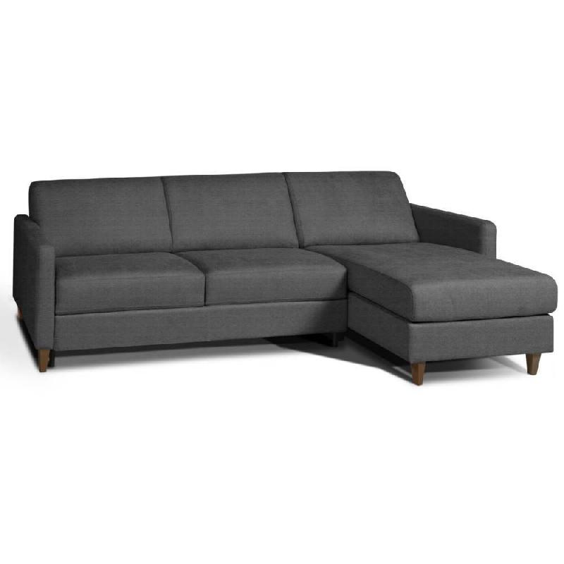 Canapé convertible d'angle Oslo - matelas 16 cm - système express - sommier lattes Renatonisi - Dark Grey_0
