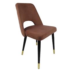 Chaise ROMA en velours rose - style contemporain pour intérieur - acier et velours - TIGAONE - 3701680317415_0