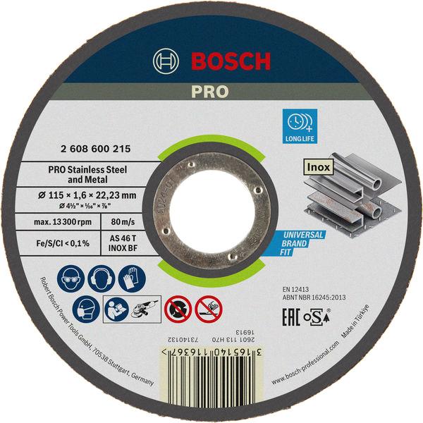 Disque à tronçonner métaux et inox 115x1,6x22x23mm plat osa - BOSCH - 2608600215 - 866471_0