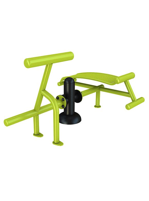 Combiné abdos lombaires en acier galvanisé pour fitness extérieur - Gamme Fitness - Musculation_0