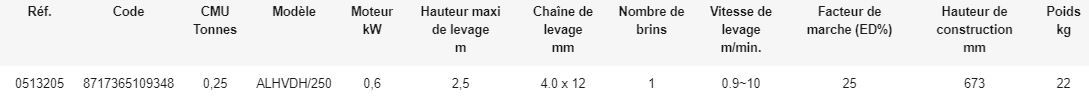 Palan électrique à chaîne Elephant Alpha ALHVDH - Rema Holland B.V. - Hauteur de levée 2,5 m - Compact et léger_1