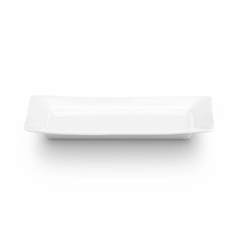 Plat de service rond blanc jetable 35,5 cm