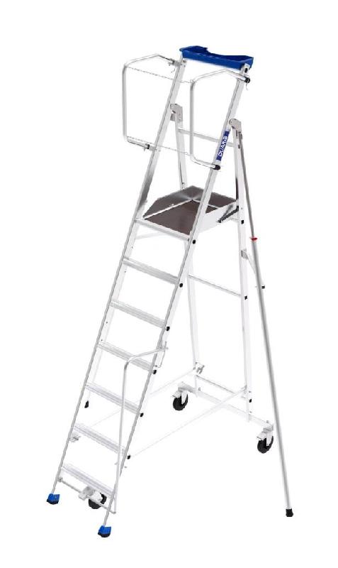 Plateforme individuelle de rayonnage ERM 12 marches - DUARIB - Hauteur de travail jusqu'à 5m - Réf : 613612_0
