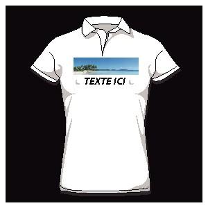 Polo femme personnalisable - Image ou photo format A4 - Textile de qualité BC_0