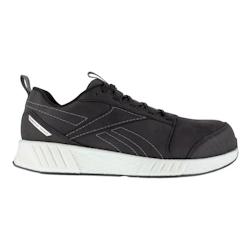 Reebok - Chaussures de sécurité basses noire et blanche en cuir haute qualité FUSION S3 SRC Noir / Blanc Taille 43 - 43 noir matière synthétique_0