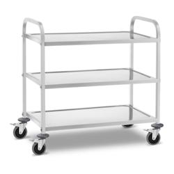 Royal Catering chariot de service inox - 3 plateaux - 240 kg - 3000176398984_0