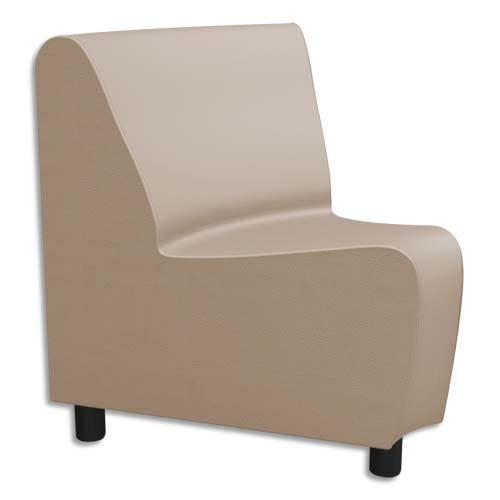 Chauffeuse modulaire d'angle 45d izar seigle ginko en pvc et coton, structure métallique_0