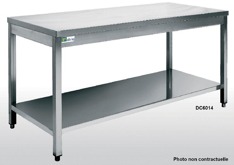 Table travail inox à monter avec tablette inférieure 1800x600 - DC6018_0