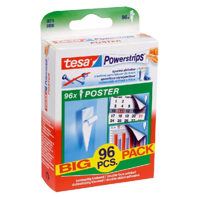 TESA® PAQUET DE 96 POWERSTRIPS POSTER TESA