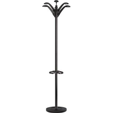 Unilux 100340711 Flora Portemanteau sur pied à Tête Tournante avec 6 Patères et 12 Crochets avec Porte-Parapluies et Egouttoir - Montage rapide 3mi_0