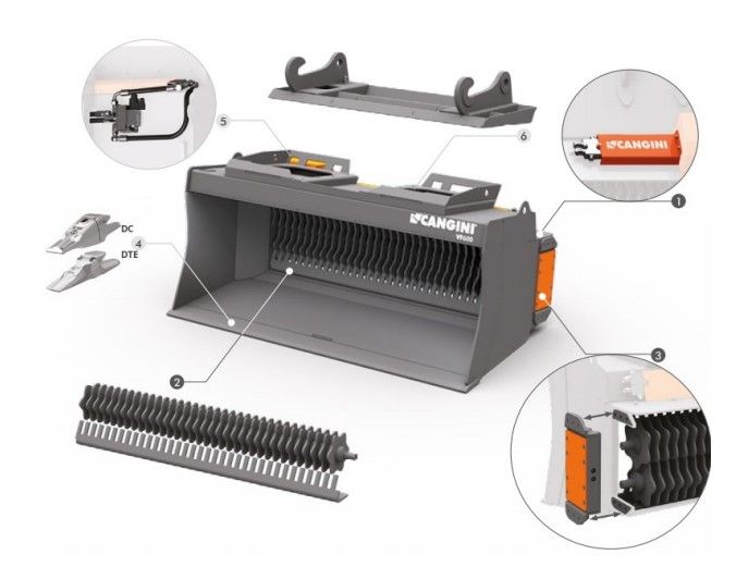 Godet cribleur VF - MBIFRANCE - Système breveté, 5 modèles, poids avec charge de 600 à 1550 kg_0