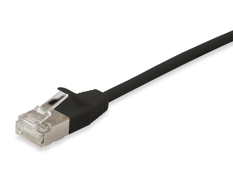 EQUIP 606124 - Câble RJ45 réseau Cat6A S/FTP (S-STP) 1 m noir - 10 Gbit/s - Contacts plaqués or_0