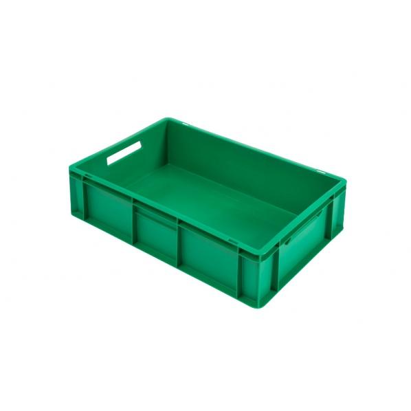 Bac en plastique norme Europe - 600 x 400 x 170 mm - Couleur verte - Compatible contact alimentaire - Rolléco_0