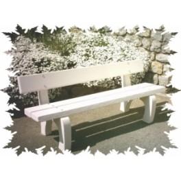 Banc platane - béton blanc ou ocre - 185x67x78 cm - 230 kg_0