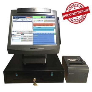 Pack caisses enregistreuses tactiles commerce - NCR Realpos70 reconditionné - Imprimante Epson TM-T90 - Tiroir caisse Ecopos EC1410 neuf - Logiciel Dynalight inclus_0