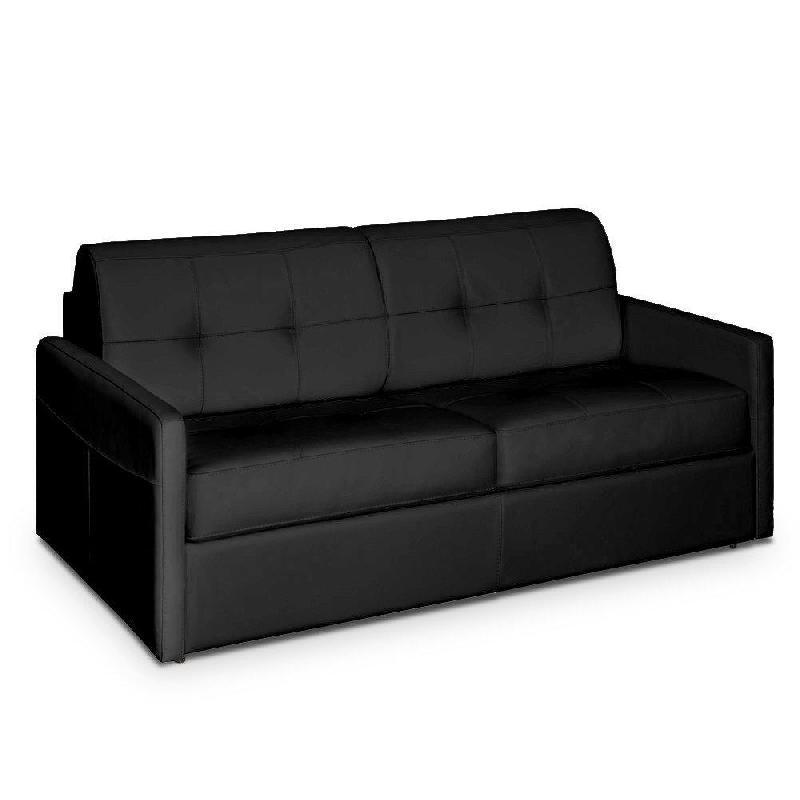CANAPÉ LIT CUBE CONVERTIBLE EXPRESS 140CM MATELAS 16CM  POLYURÉTHANE NOIR_0