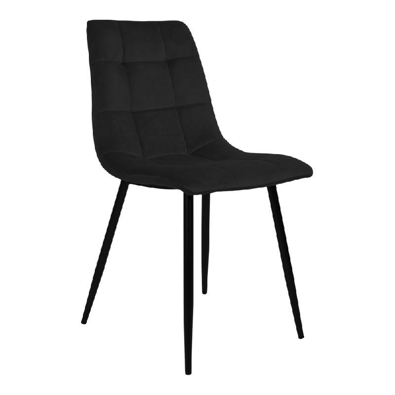 Chaise de restaurant MIDDELFART en velours noir - design élégant et confort matelassé_0