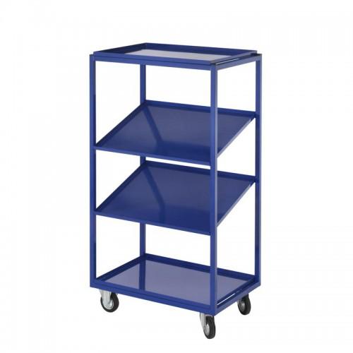 Dessertes pour bacs à bec. H1315xl700xp485mm. Tablettes du milieu inclinées_0