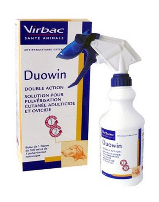 SPRAY ANTI PARASITAIRE DUOWIN VIRBAC POUR CHIEN 500 ML