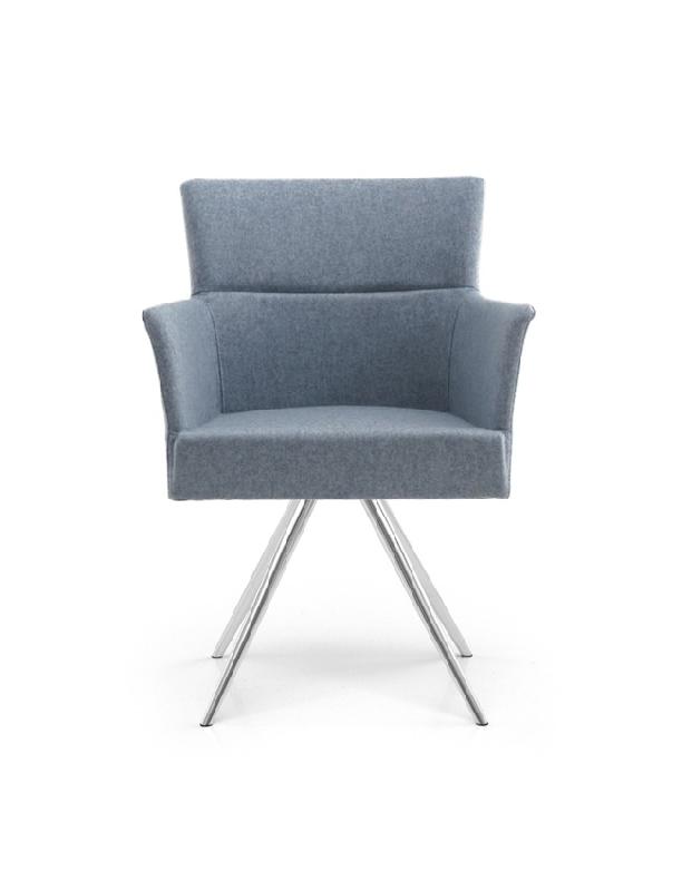 Fauteuil Esteban - assise et dossier rembourrés - différentes bases possibles_0